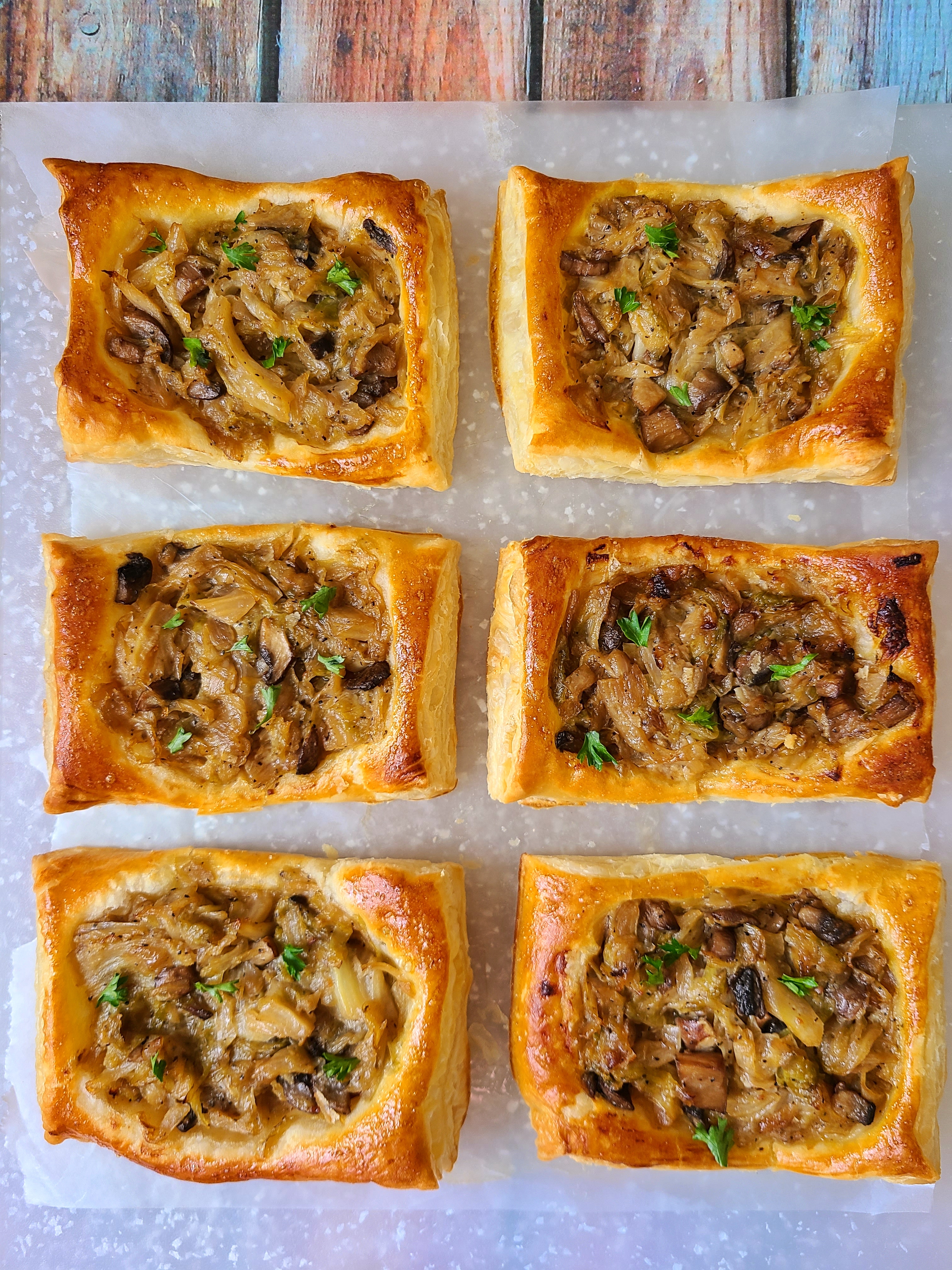 Savory Puff Pastry Tarts - Cooking My Pounds Off
