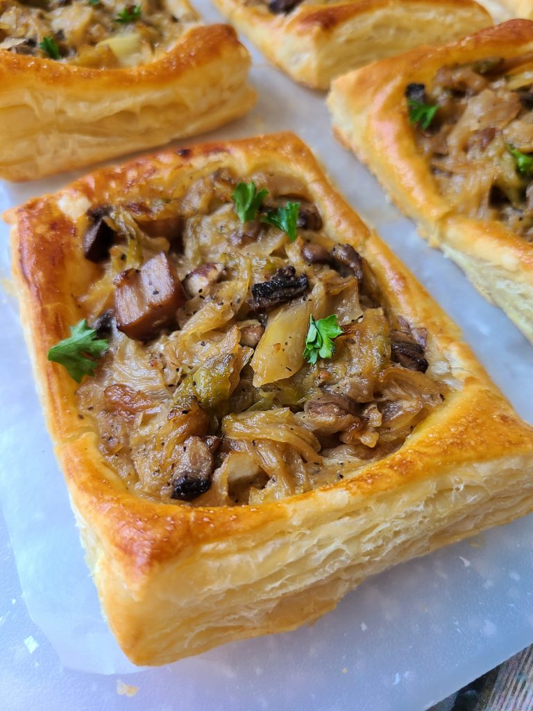 Savory Puff Pastry Tarts - Cooking My Pounds Off
