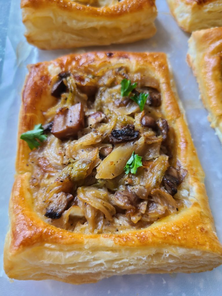 Savory Puff Pastry Tarts - Cooking My Pounds Off