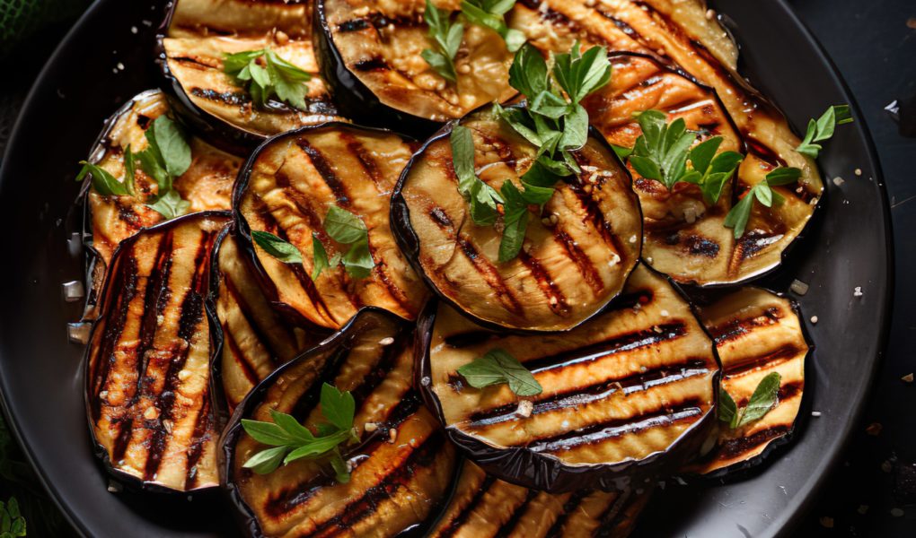 Marinated Eggplant Salad - Cooking My Pounds Off